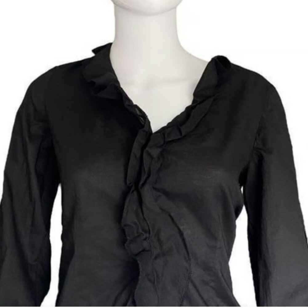 goth lolita vintage ruffle blouse